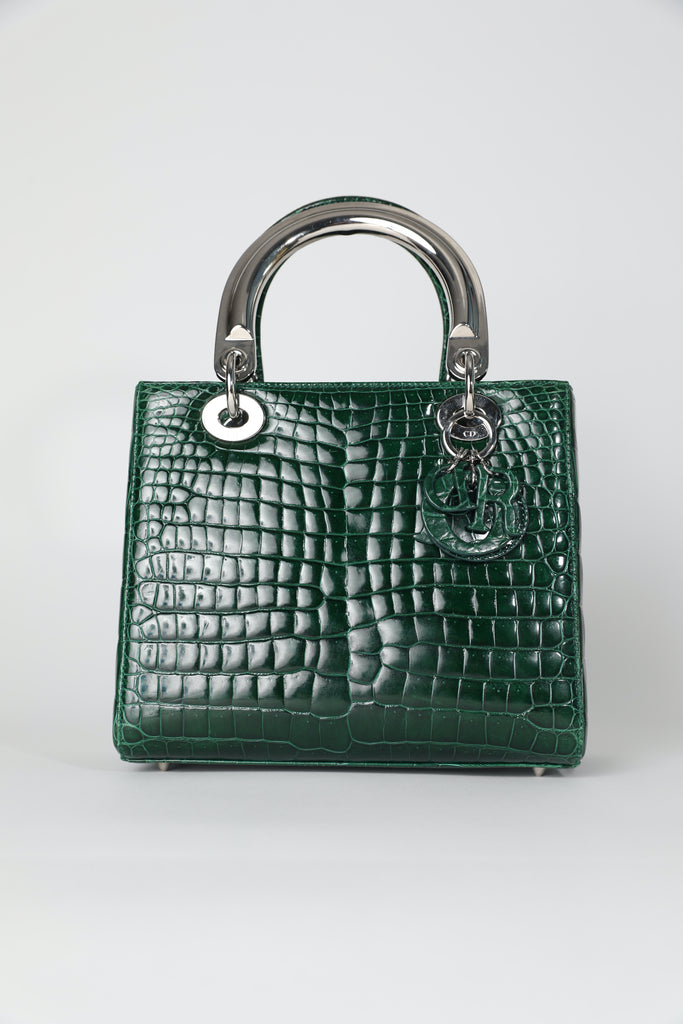 Christian Dior Crocodile Medium Lady Bag