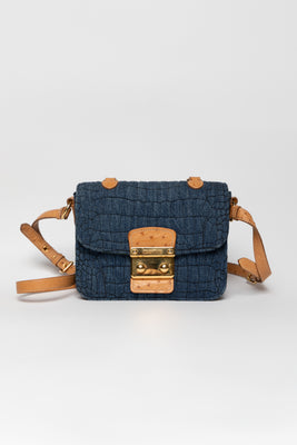 Ostrich Handle Denim Bag - #3