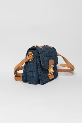 Ostrich Handle Denim Bag - #4