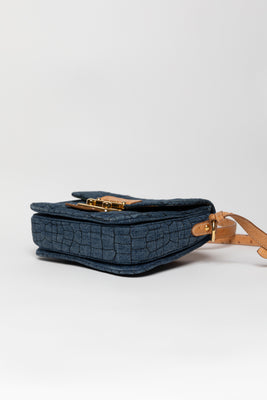 Ostrich Handle Denim Bag - #6