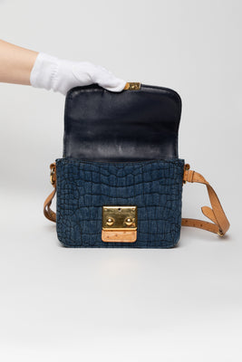 Ostrich Handle Denim Bag - #7