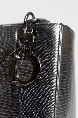 Metallic Lizard Skin Lady Dior Bag - #7