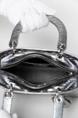 Metallic Lizard Skin Lady Dior Bag - #12