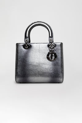 Metallic Lizard Skin Lady Dior Bag - #1