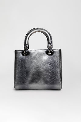 Metallic Lizard Skin Lady Dior Bag - #2