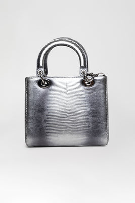 Metallic Lizard Skin Lady Dior Bag - #3