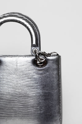 Metallic Lizard Skin Lady Dior Bag - #13