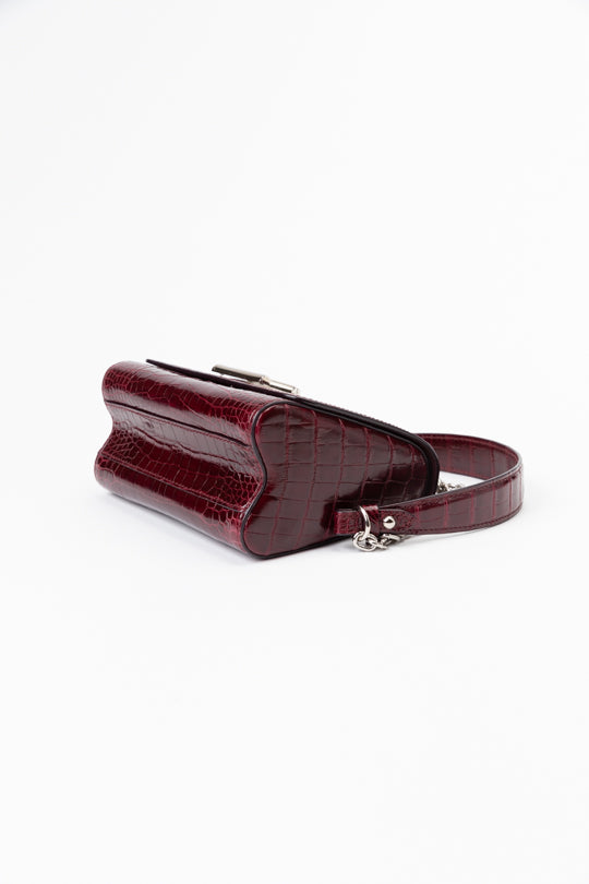 Chanel Red Crocodile Vintage CC Classic Mini Square Bag – THE CLOSET