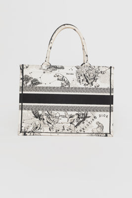 Christian Dior Medium Book Tote In Black and White Zodiac Bag - #2