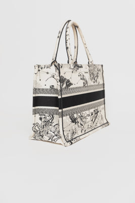 Christian Dior Medium Book Tote In Black and White Zodiac Bag - #3