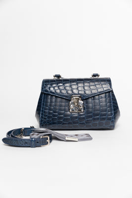 Kwanpen Classic Top Handle Crocodile Leather Handbag - #6