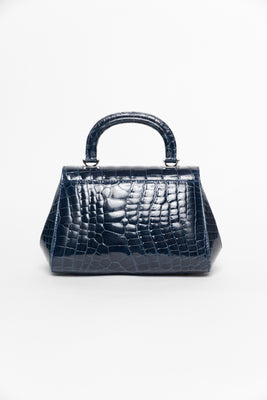 Kwanpen Classic Top Handle Crocodile Leather Handbag - #2