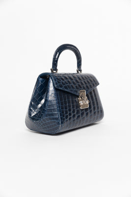 Kwanpen Classic Top Handle Crocodile Leather Handbag - #4