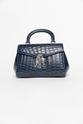 Kwanpen Classic Top Handle Crocodile Leather Handbag - #1