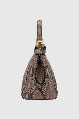 Fendi Beige Python Peekaboo Top Handle Bag - #4