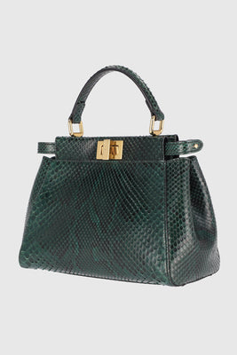 Fendi Python Peekaboo Top Handle Bag - #4