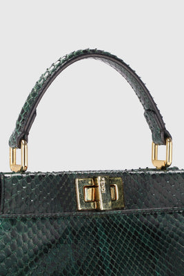 Fendi Python Peekaboo Top Handle Bag - #7