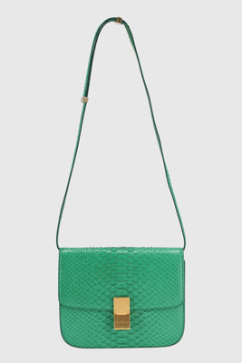 Celine Snakeskin Medium Classic Box Green - #3