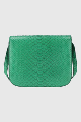 Celine Snakeskin Medium Classic Box Green - #7