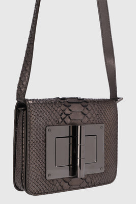 Tom Ford Metallic Gray Python Chain Natalia Bag - #2