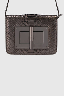 Tom Ford Metallic Gray Python Chain Natalia Bag - #7