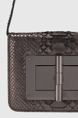 Tom Ford Metallic Gray Python Chain Natalia Bag - #5