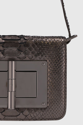 Tom Ford Metallic Gray Python Chain Natalia Bag - #6