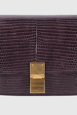 CELINE Small CLASSIC BOX LIZARD LEATHER BAG - #9