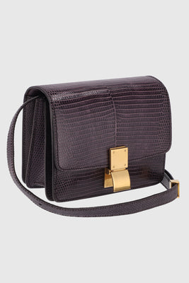 CELINE Small CLASSIC BOX LIZARD LEATHER BAG - #4