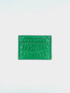 secondary Green GG Marmont Petite Alligator Card Holder