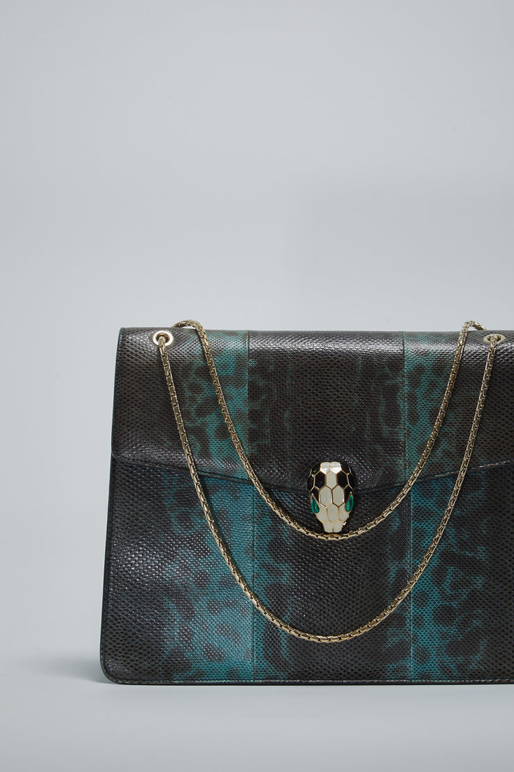 Louis Vuitton Twist PM Lizard in Green Gold Hardware Crossbody Bag