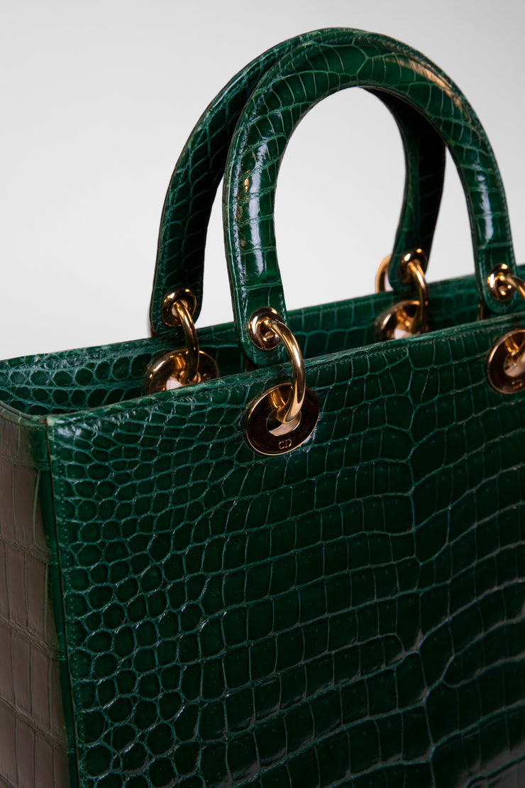 Dior Green, Pink, Blue Hand-Painted Python Crossbody Bag