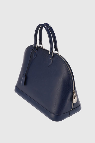 Louis Vuitton Blue Nuit Monogram Vernis Alma GM Bag in 2023