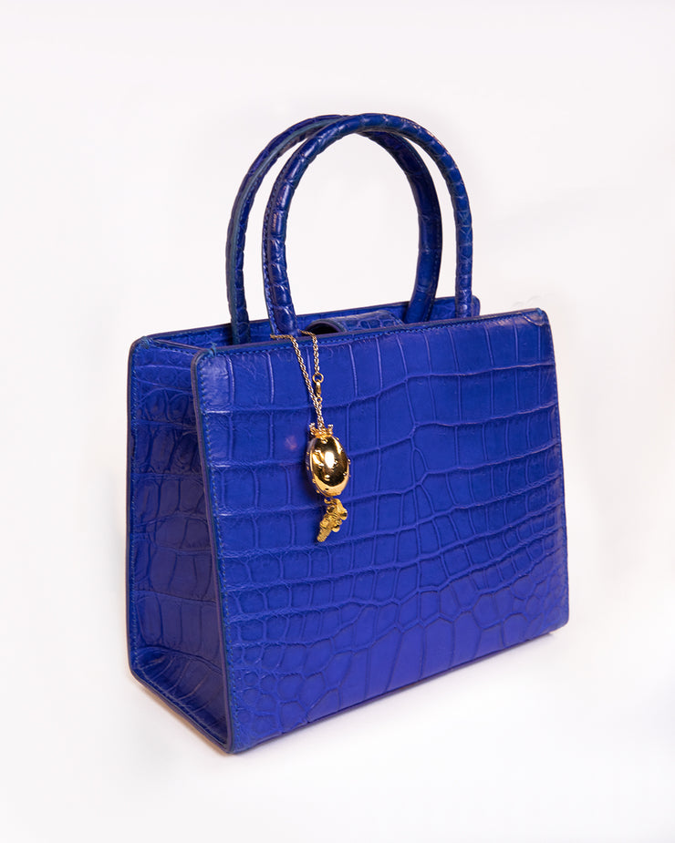 S'uvimol Crocodile Blue Handbag | Match & Style